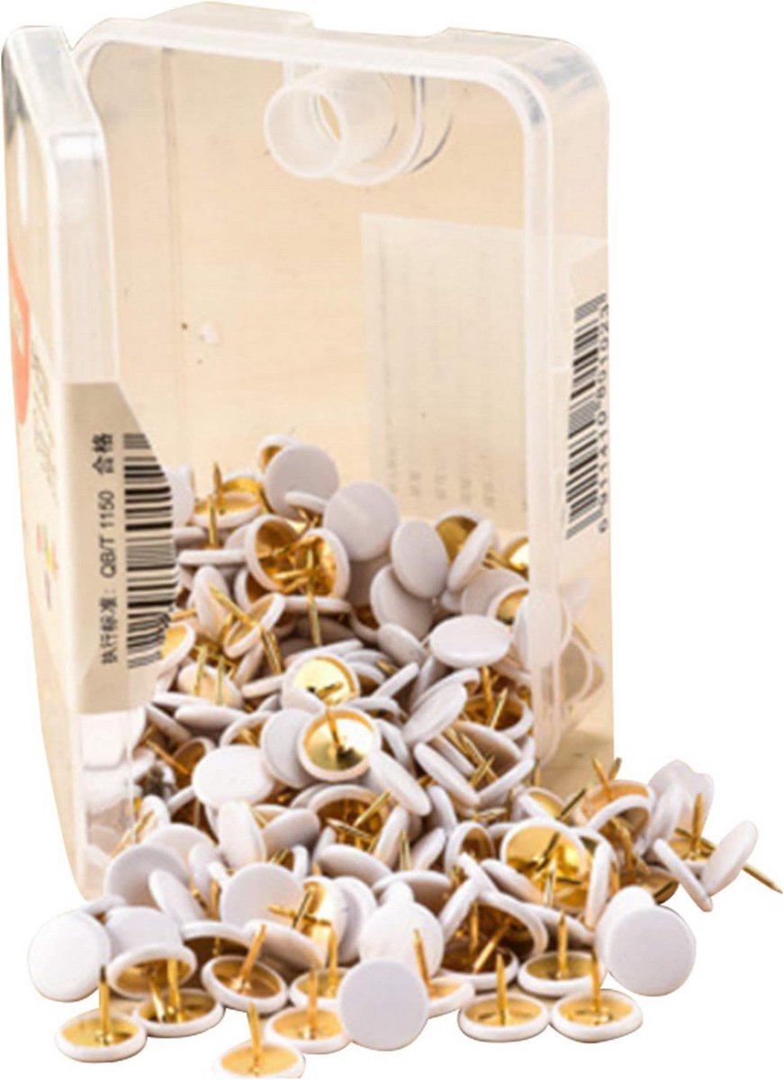 Grote Platte Push Pins voor Kurkbord en Kaarten - 300 Stuks