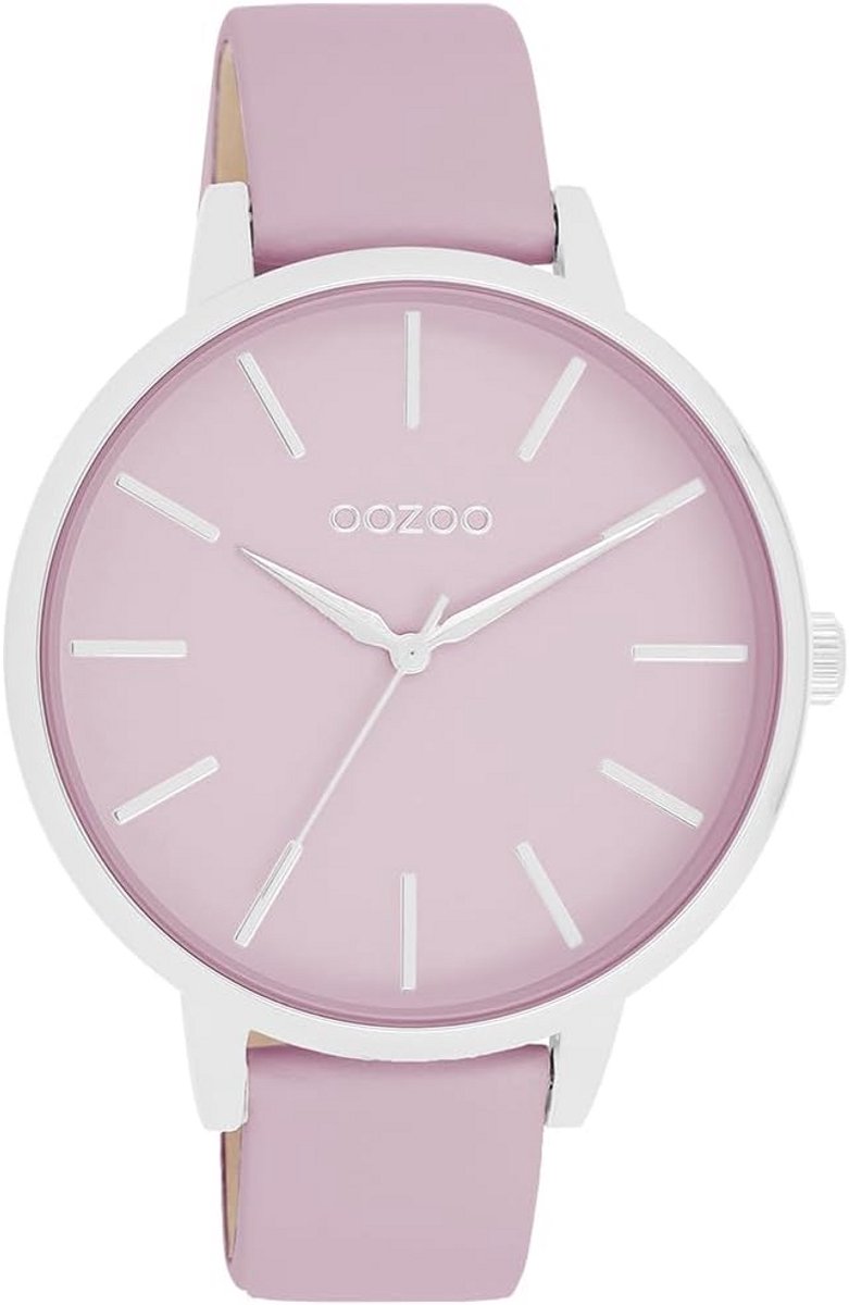 Dameshorloge met leren band | Analoog polshorloge voor vrouwen | Elegant en rond