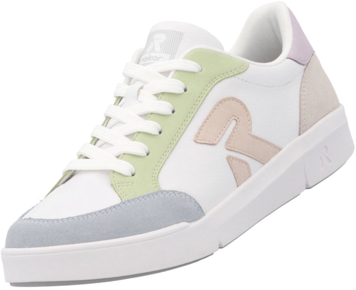 Rieker dames sneaker wit/multikleurig