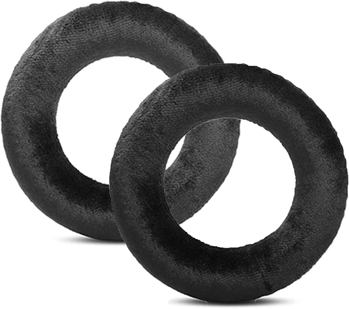 Oorkussens Vervanging - Hoofdtelefoon Kussens - Upgrade Geluid - Velours Geheugenschuim - 20x10cm - Zwart