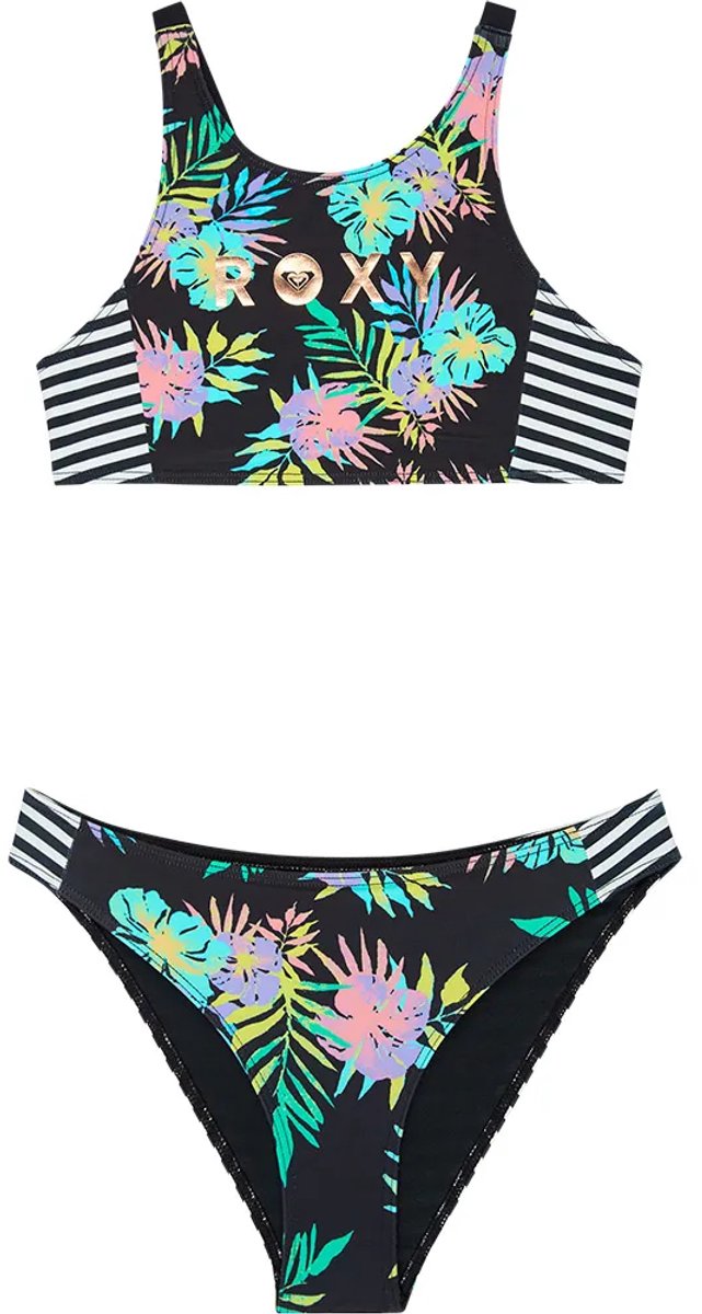 Roxy Active Rg Crop Bikini 14 Years Meisje Antraciet