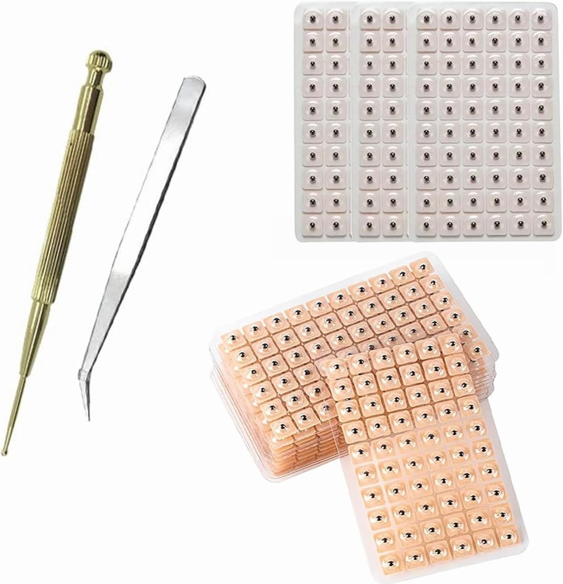 Oormassage Stickers - Acupressuur Pleisters - Ontspanning Zelfzorg - 600 Stuks Pakket - 19 x 135 x 22 cm