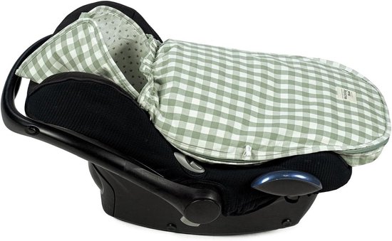 Baby Voetenzak - Kinderwagen Dek - Comfortabel Wandelen - Anti-transpiratie Rug - Universeel 80x41cm - Roze Vichy — afbeelding 2
