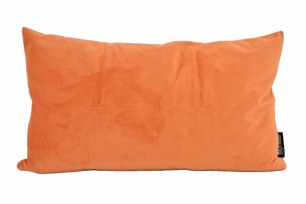Gek op Kussens! Sierkussen Velvet Oranje | 30 x 50 cm | Polyester