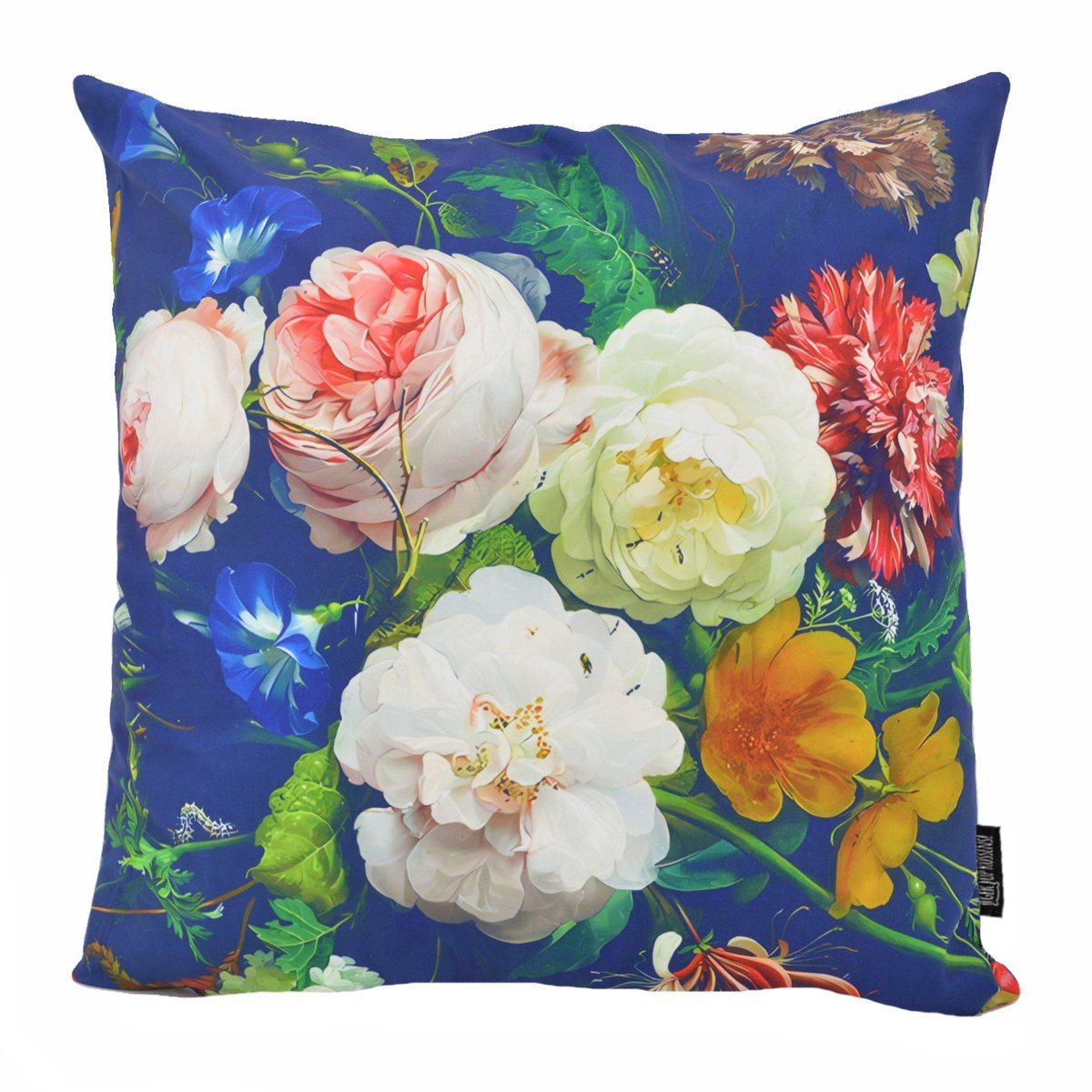 Gek op Kussens! Sierkussen Soft Colorful Flowers | 45 x 45 cm | Katoen/Polyester Blauw/Geel