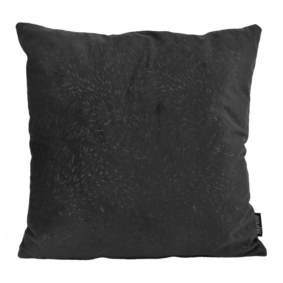 Gek op Kussens! Sierkussen Velvet Chic Black | 45 x 45 cm | Velvet/Polyester Zwart