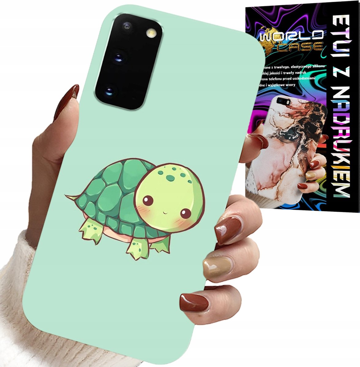 HOESJE VOOR SAMSUNG GALAXY S20 - LEUKE SCHILDPADDENPATRONEN VOOR KINDEREN + FILM