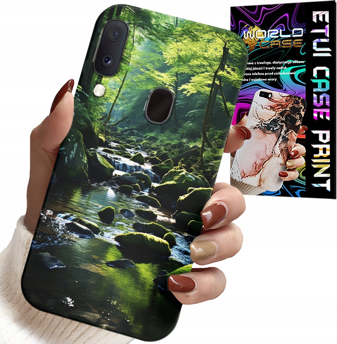 HOESJE VOOR SAMSUNG GALAXY A40 - NATUURLIJKE UITZICHTEN OP BOS, RIVIER EN BEK