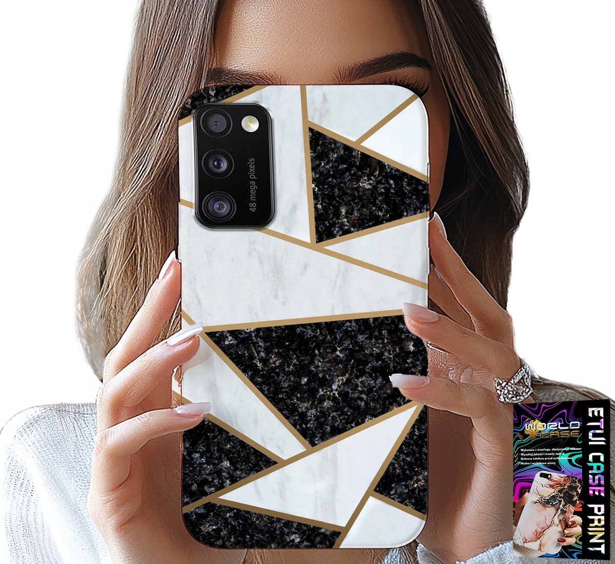 HOESJE VOOR SAMSUNG GALAXY A41 - ELEGANT EN MODIEUS ONTWERP HOESJE + GLAS