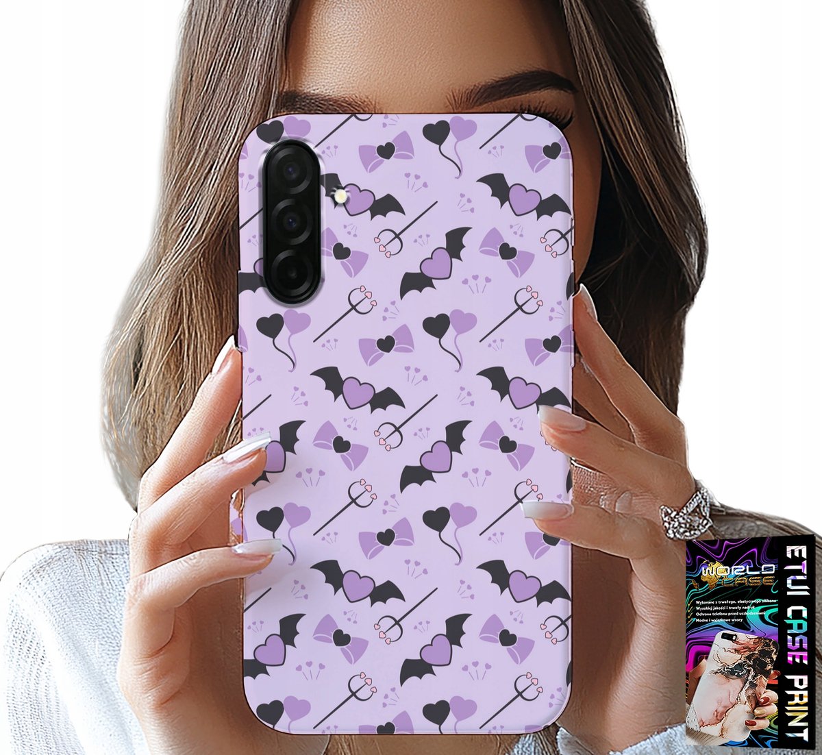 HOESJE VOOR SAMSUNG GALAXY A56 5G - MODIEUZE PATRONEN: VORK, HARTJES, KOMMEN