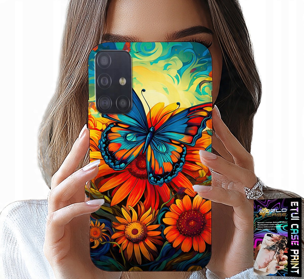 HOESJE VOOR SAMSUNG GALAXY A71 - VLINDER-, BLOEMEN- EN ROZENPRINT