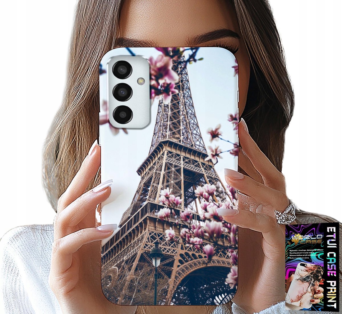 HOESJE VOOR SAMSUNG GALAXY M23 - PARIJS EIFFELTOREN MOOIE PLEKKEN ACHTERKANT