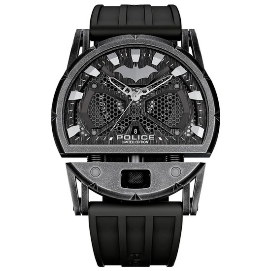 Police Forever Batman Limited Edition Special Box Display 46mm 5atm Quartz Analogical Horloge Zilver Man