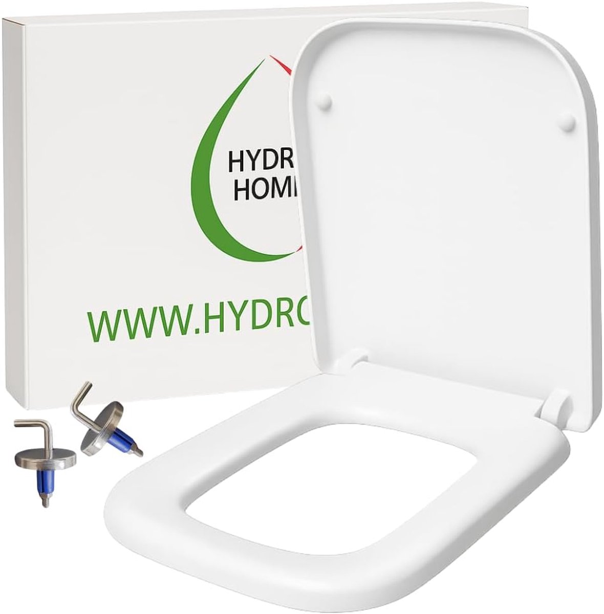 Toiletbril Duroplast - WC Deksel - Vernieuwen Badkamer - Verstelbare Scharnieren - Langwerpig Vorm - Wit