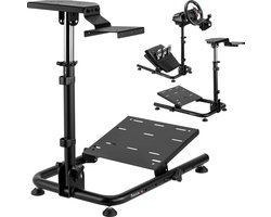 HUZARO Speed 2.0 - racestuur standaard - stuurstandaard - Wheel stand - race cockpit - Inklapbaar - Geschikt voor Logitech, Thrustmaster & Fanatec - Zwart