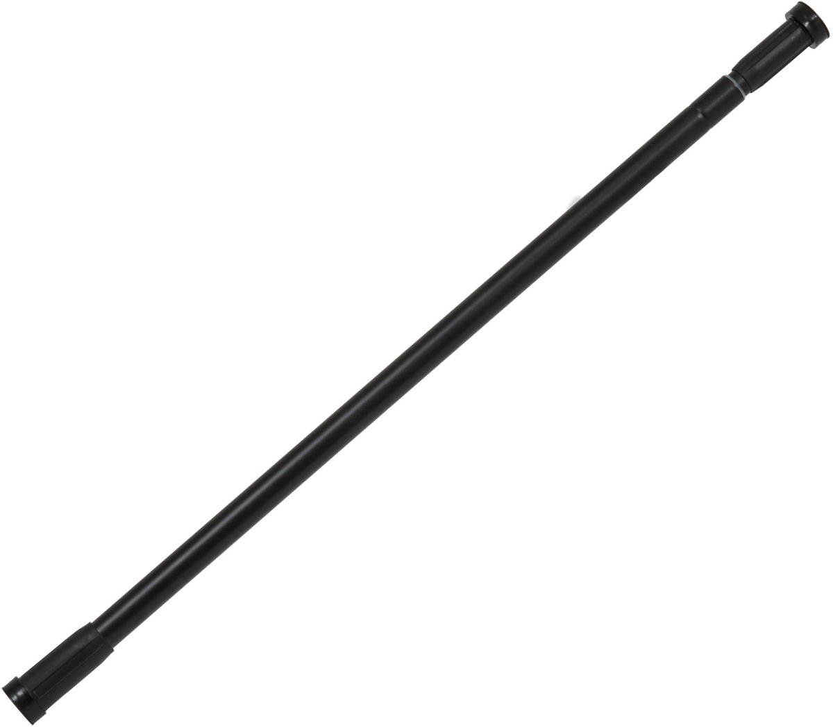 5Five Douchegordijn stang - zwart - 70 tot 120 cm - RVS - uitschuifbaar - zonder boren