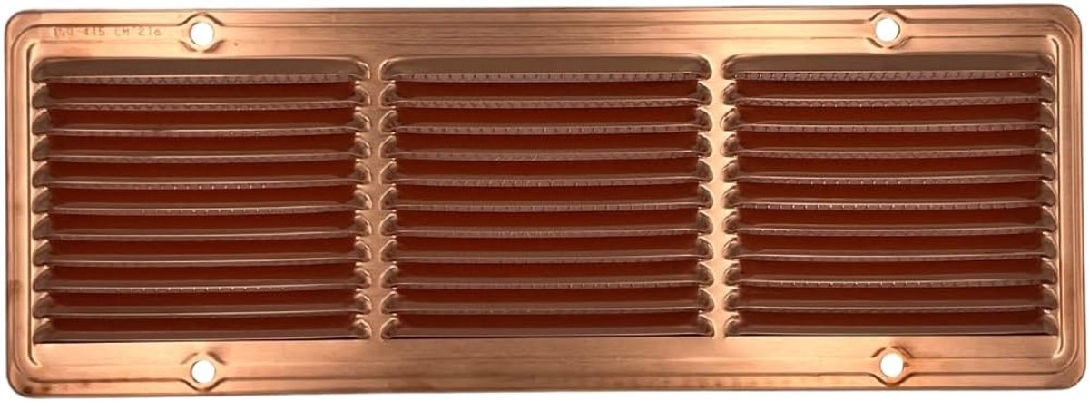 Ventilatierooster Koper - Lucht doorvoer - Ventilatie Binnen - Met Insectennet - 15 x 415 cm - Koper