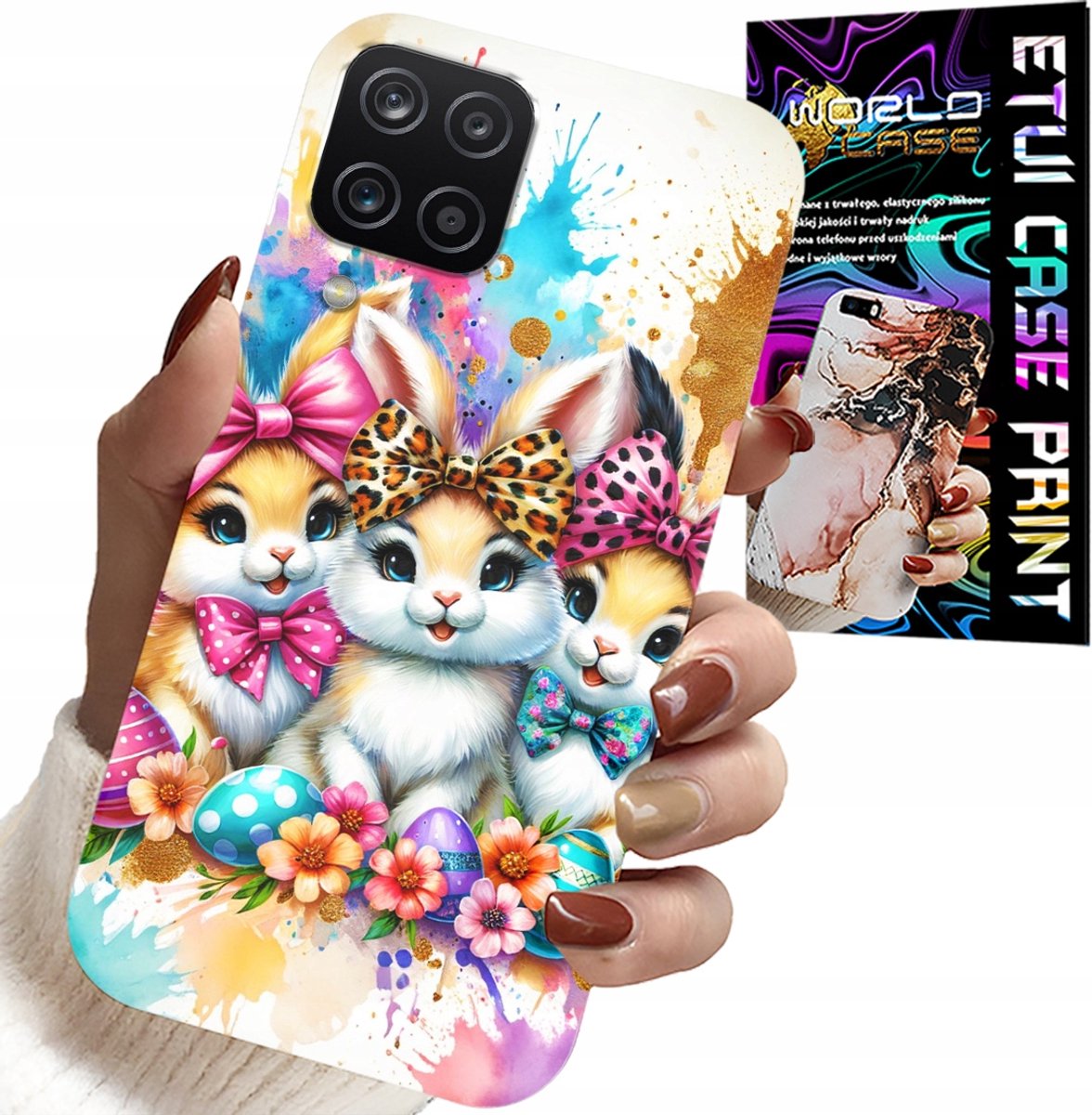 HOESJE VOOR SAMSUNG A12 / M12 - KONIJNTJES, KERST, KONIJN, PASEN