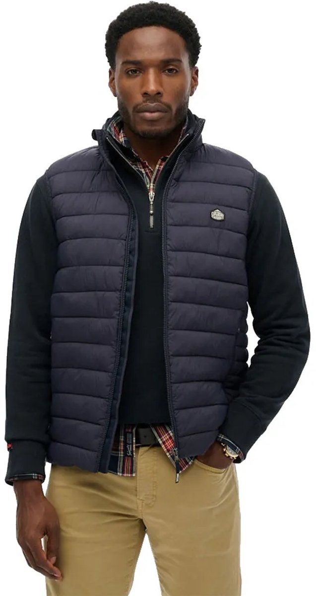 Superdry Gewatteerde Fuji Lite bodywarmer Heren Gilets Marineblauw