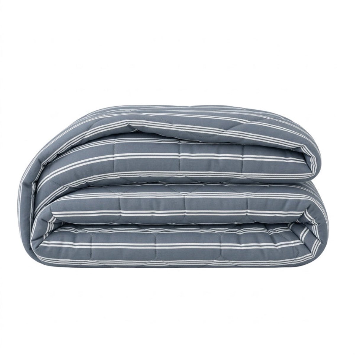 Dekbed-Discounter - EazySleep Dekbed Zonder Overtrek 140 x 200 cm - Inclusief 1 kussensloop - Wasbaar op 40 graden - Verkoelend dekbed - Double Stripe - Blauw