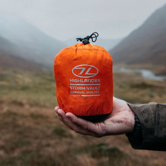 Highlander noodtent Storm Vault Survival Shelter 2-3 persoons - Oranje van Merkloos — afbeelding 2