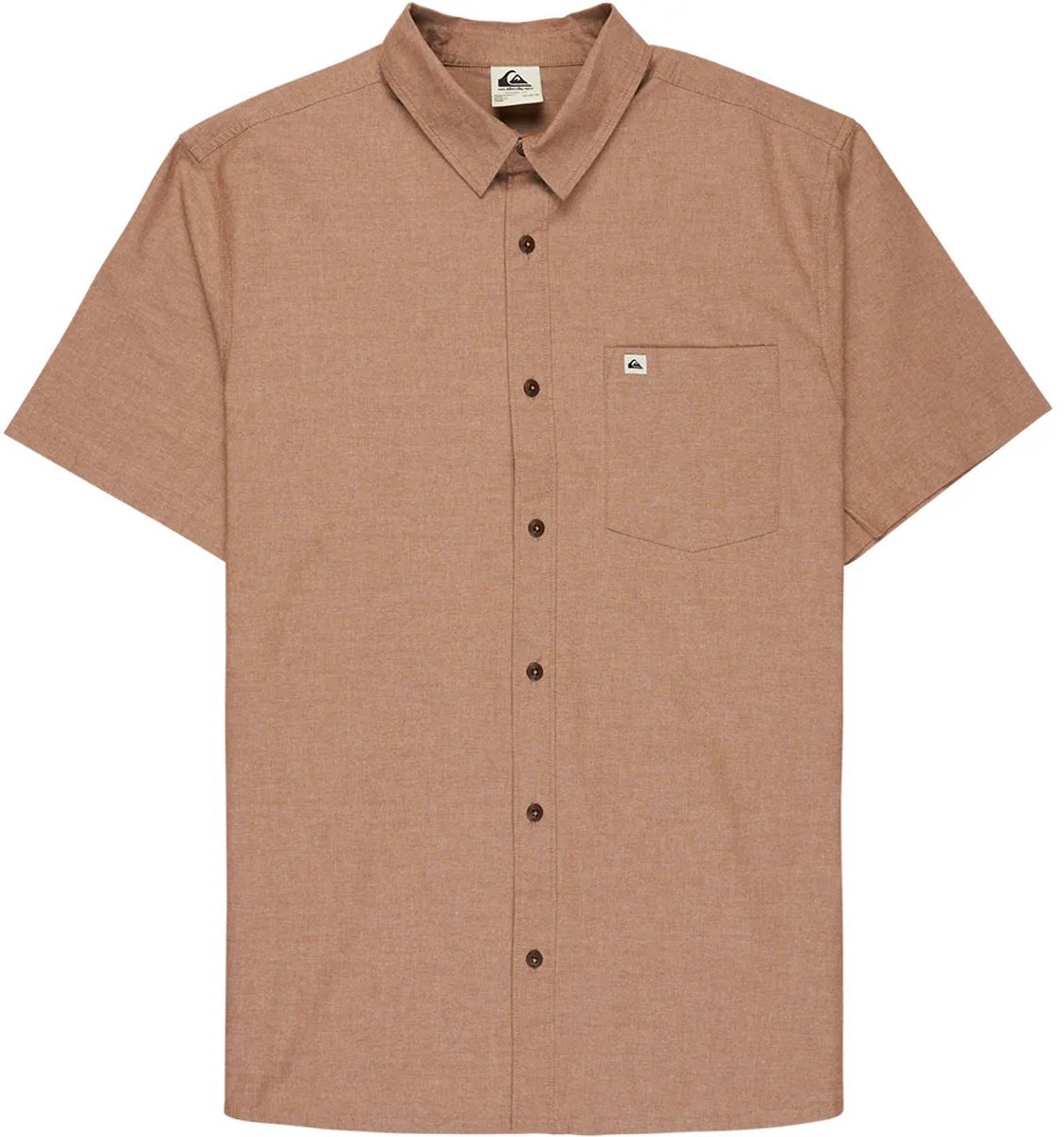 Quiksilver Drumfins Overhemd Met Korte Mouwen S Man Bruin