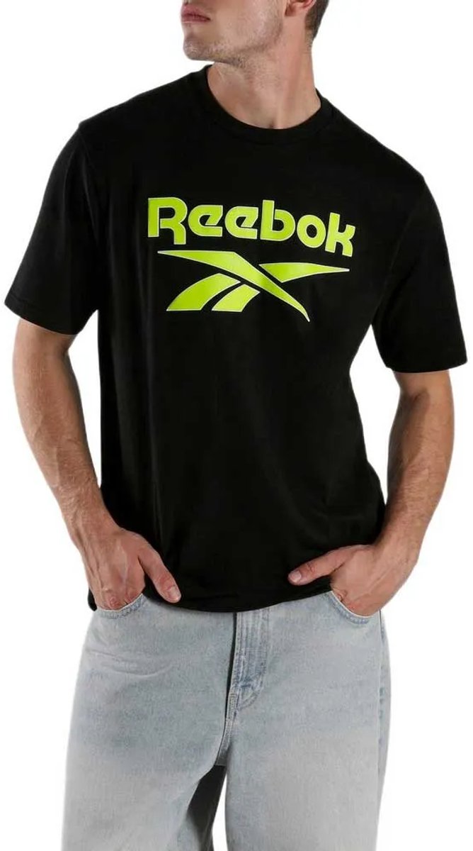 Reebok High Density Logo T-shirt Met Korte Mouwen S Man Zwart