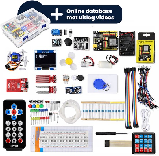 Nince Programmeerbord Starter Kit - ESP32 Programmeer Kit - Elektronica & Robotica Set - Voor Beginners & Kinderen - Met Sensoren en Modules