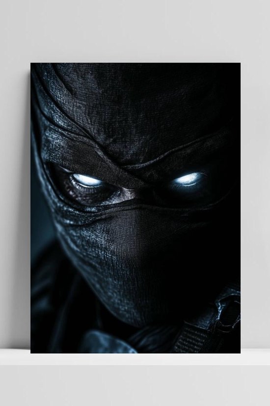 Noob Saibot Poster - Film Posters - Vechter - Ninja - Fantasie - Game - Metalen Wandbord - Met Ophangsysteem - 3mm Aluminium Dibond - DBS5286BY - Formaat 50 x 70cm
