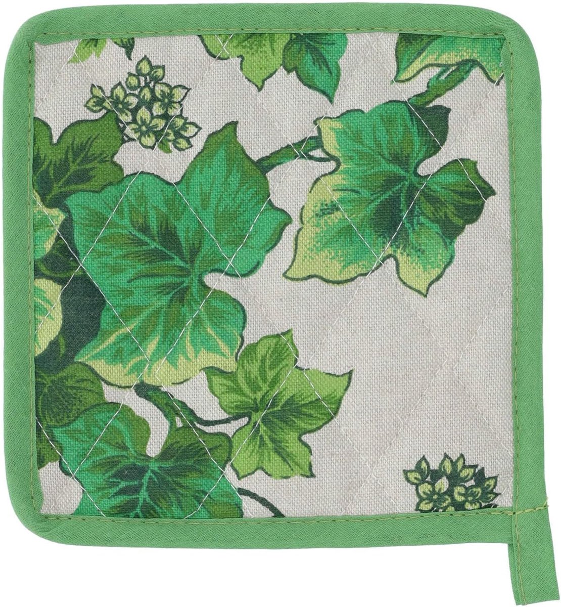 Keukenpothouder - Ovenwasbaar - Keukenbescherming - Gewatteerd Katoen - 18x18 cm - Groen