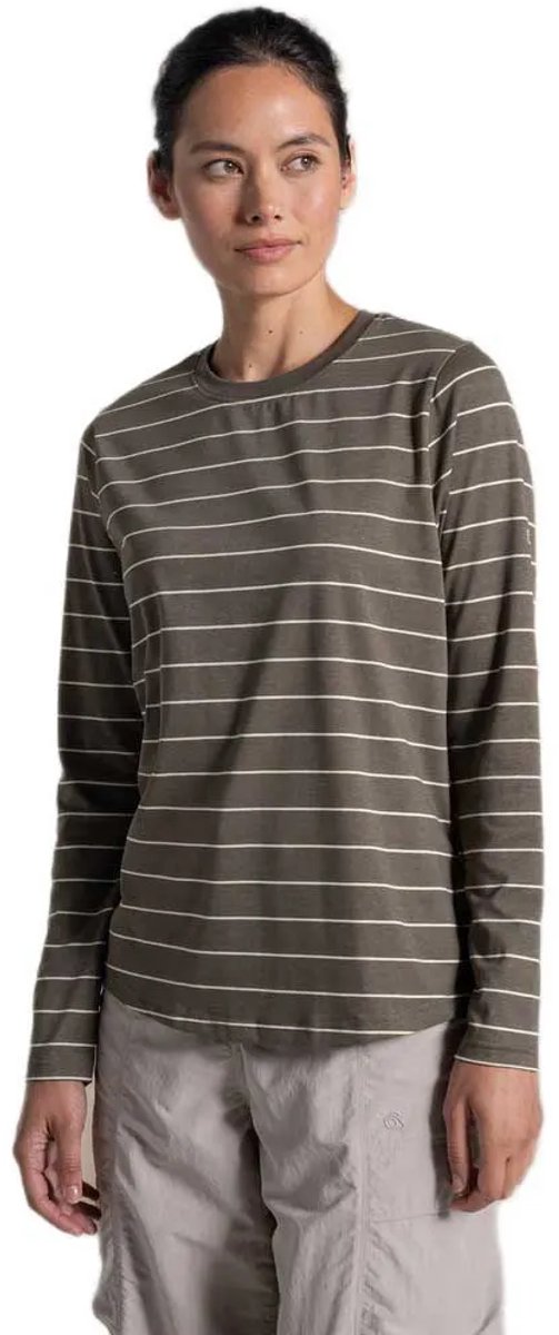 Craghoppers Nosilife Akona T-shirt Met Lange Mouwen Bruin 34 Vrouw