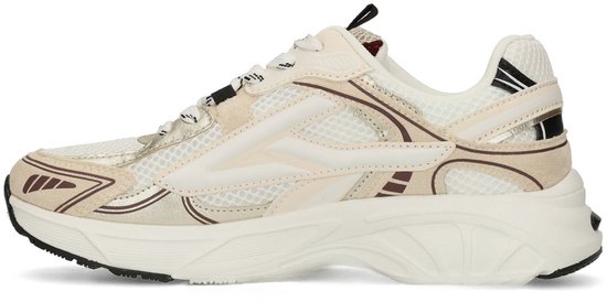 Sacha - Dames - Witte sneakers met zwarte details - Maat 41