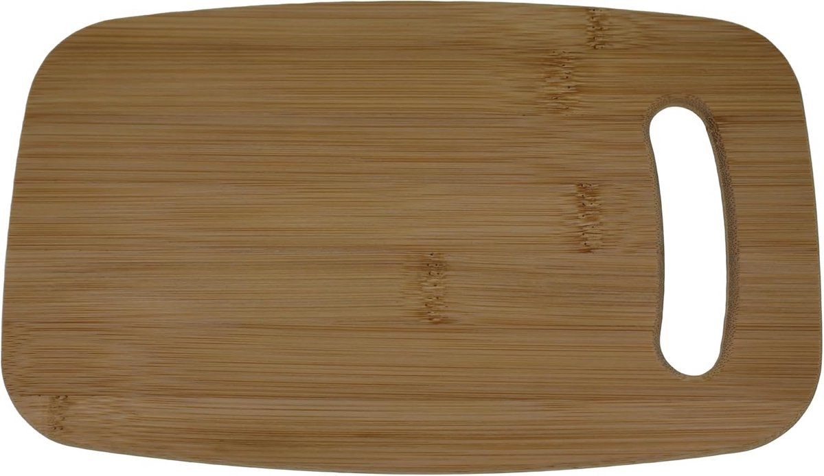 Stevige bamboe snijplank met ophanggat 24.5x15 cm
