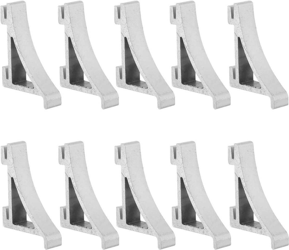 10x Metalen Plankdragers voor Koelkast en Vriezer - Universele Koelstelling Bevestigingsclips Zilver