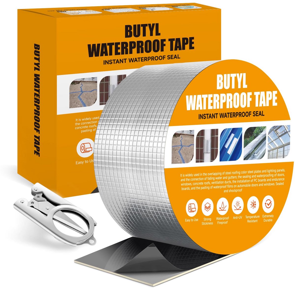 Waterdicht Reparatie Tape Aluminiumfolie Zelfklevend 10cm x 5m voor Dak, Buis en Camper Afdichting