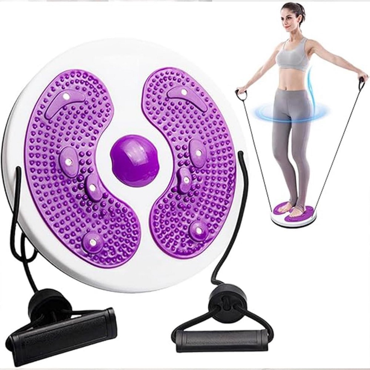 Twist Disc met Trekkoord voor Taille Training en Balansoefeningen