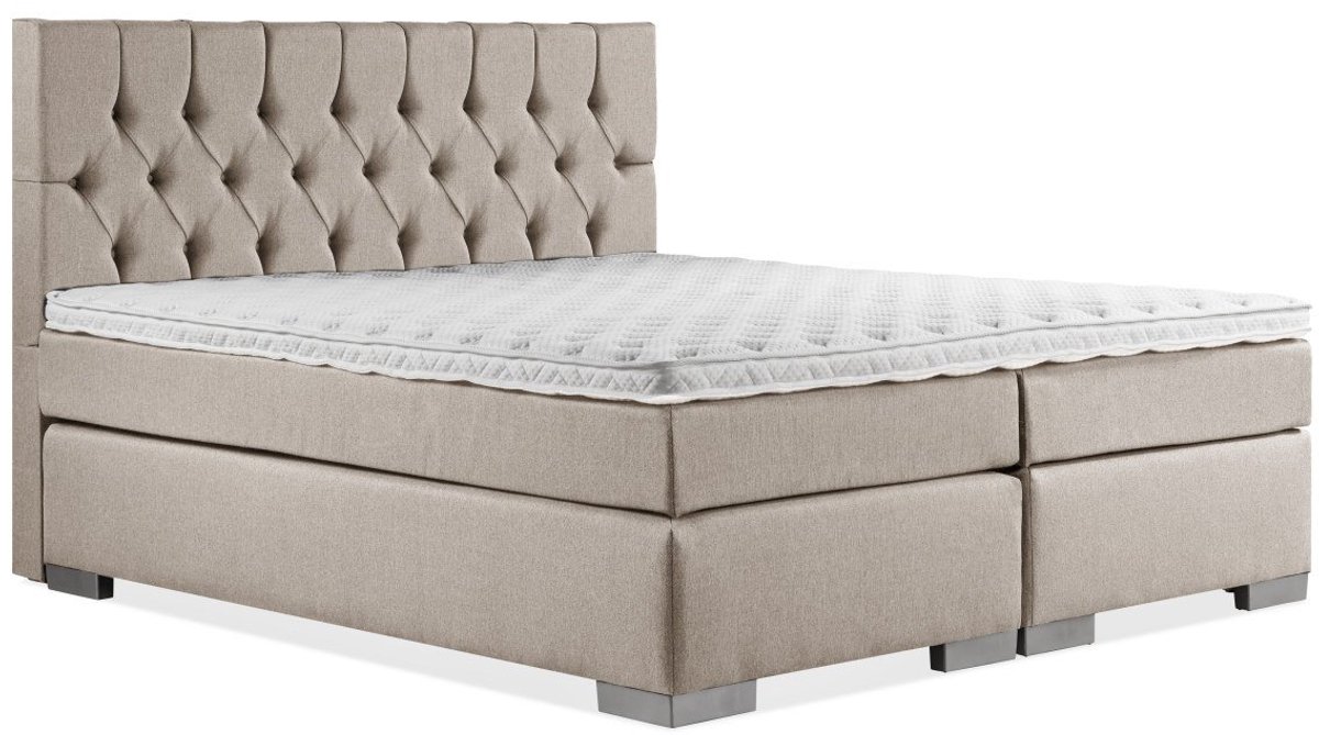 Boxspring Zen - 160x220 - Incl. Gecapitonneerd hoofdbord - Beige