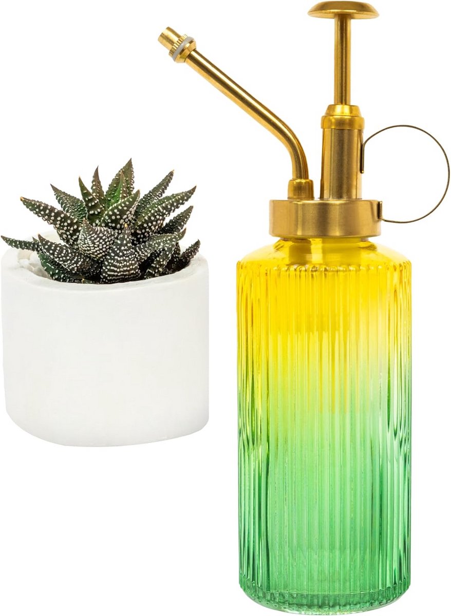 Decoratieve Plantenspuitfles 230ml - Glazen Verstuiver met Fijne Nevel voor Kamerplanten