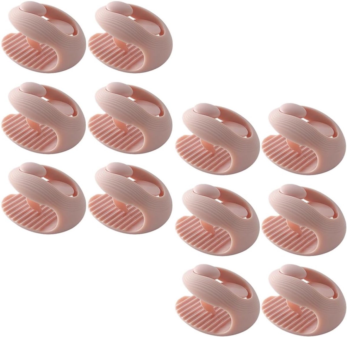 Set van 12 lichtroze lakenklemmen voor dekbedovertrekken, scheurvaste sluitingen, praktische dekbedbevestigingen, veilige beddengoedhouder, accessoire