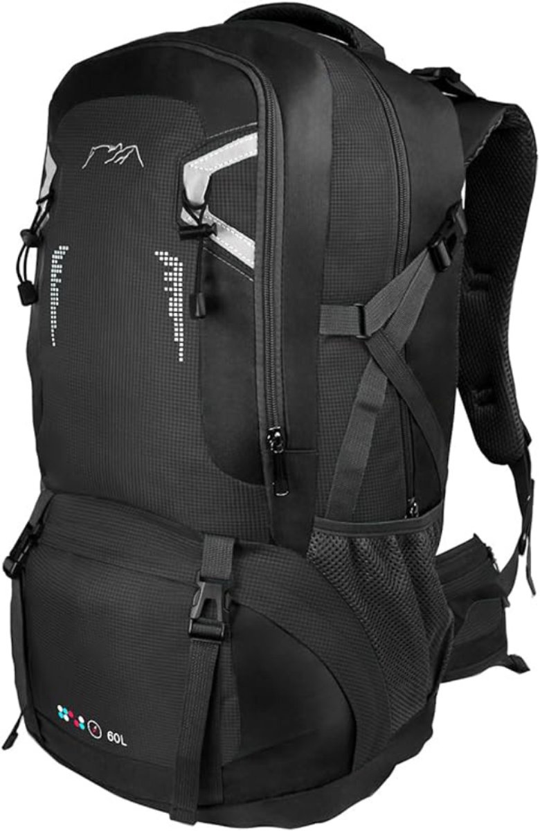 DVDSS® Trekrugzak - Rugzak - 60 liter - Wandelen - Zwart