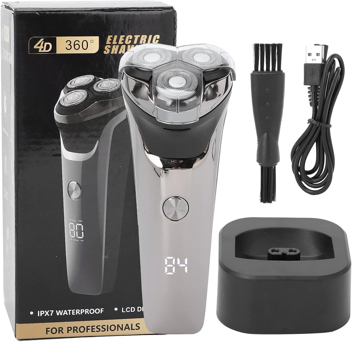 Oplaadbare Elektrische Scheerapparaat USB Waterdicht Drie-Kop voor Baard