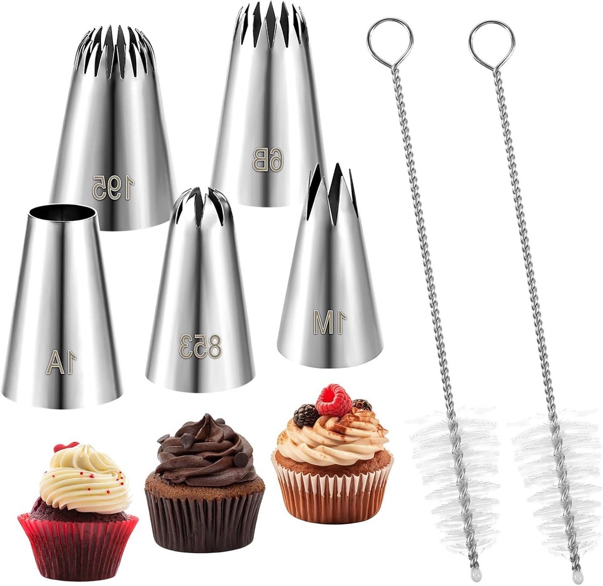 Spuittips Set - Taartdecoratie - Glazuurtips - Decoratiebenodigdheden