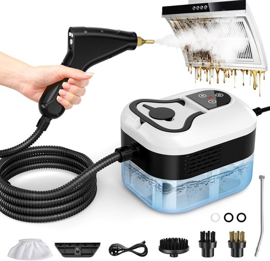 Stoomreiniger - Handstoomreiniger - 1500 W - 1.2L Tank - Voor keuken, badkamer, vloeren, meubels & auto