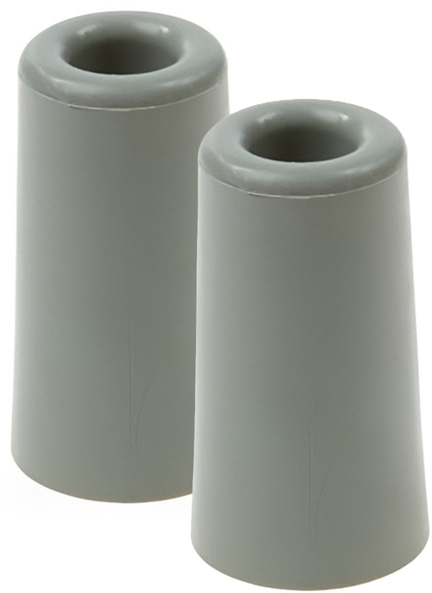 Benson Deurbuffers / deurstoppers - 2x - grijs - rubber - 75 x 40 mm - deurstop