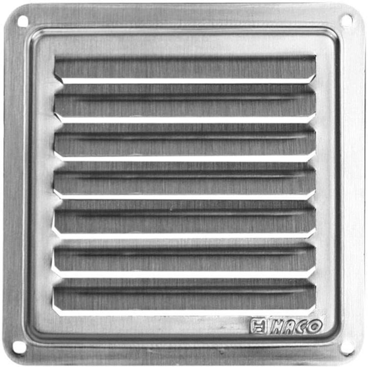 Ventilatierooster 100 x 100 mm - Roestvrijstalen luchtafvoer voor binnen en buiten