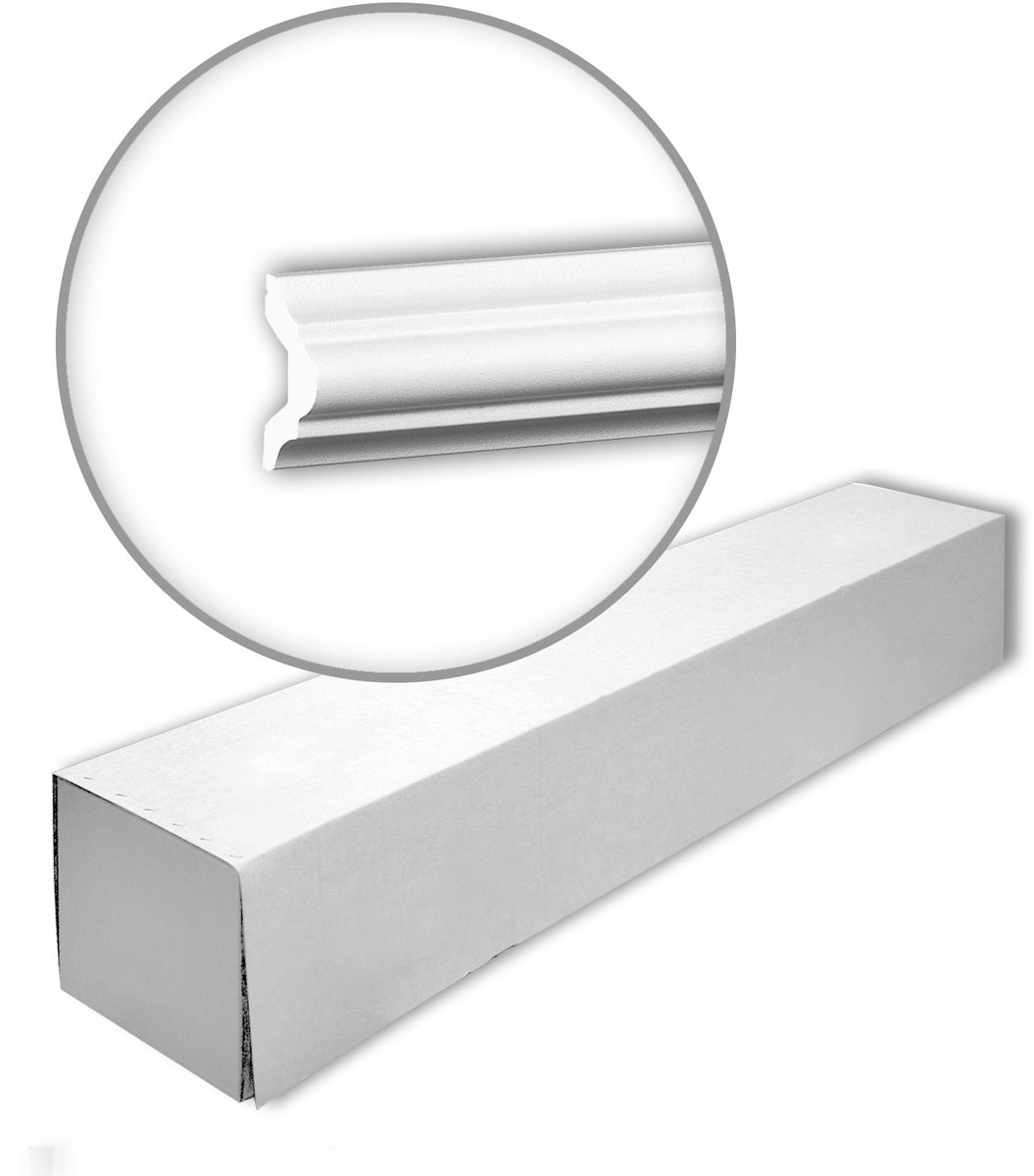 Profhome 651308 1 doos 24 stukken Wandlijst Lijstwerk Sierlijst neo-classicisme stijl wit 48 m