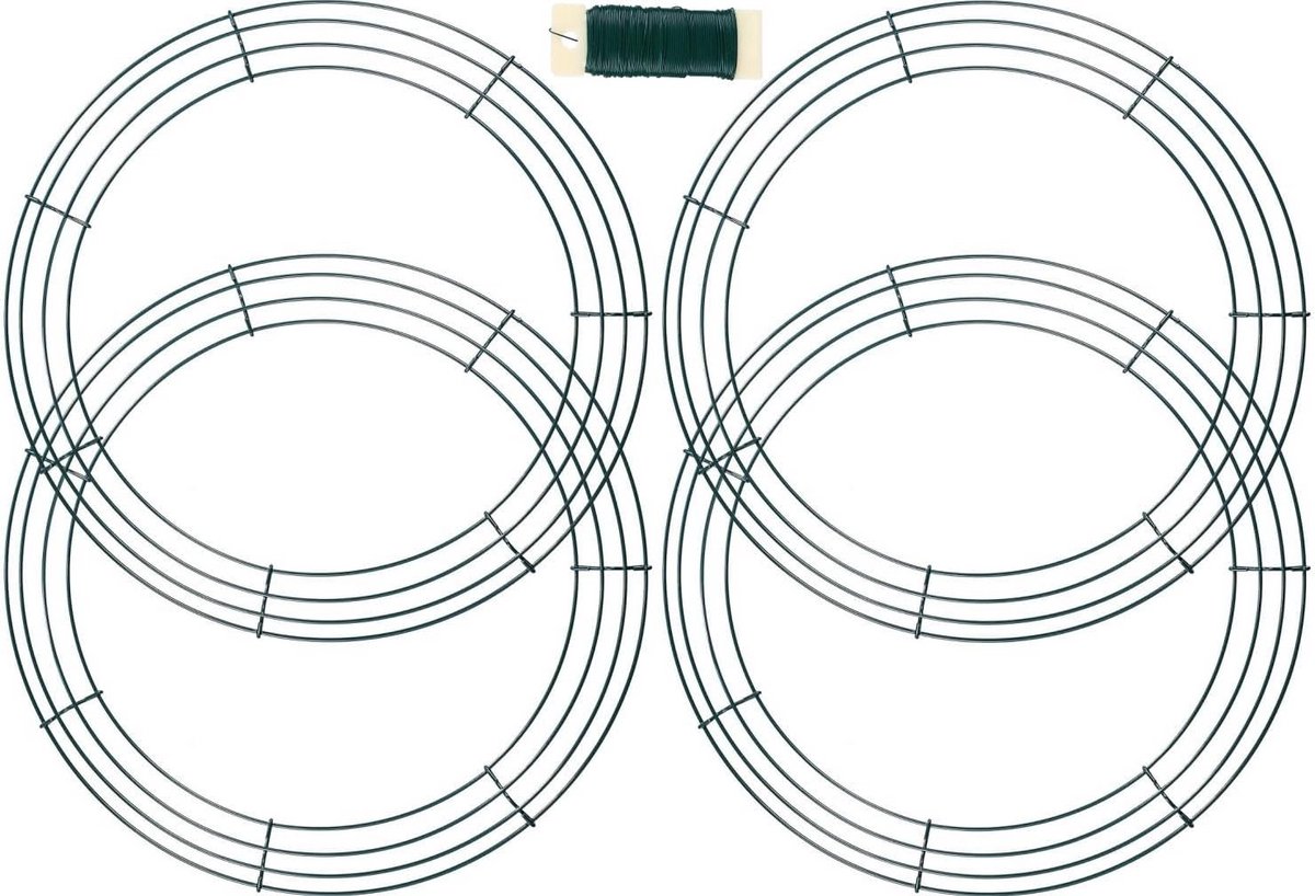 Draadkrans Frame Set van 4 - 30 cm Metaal Ringen voor Feestdagen Decoratie