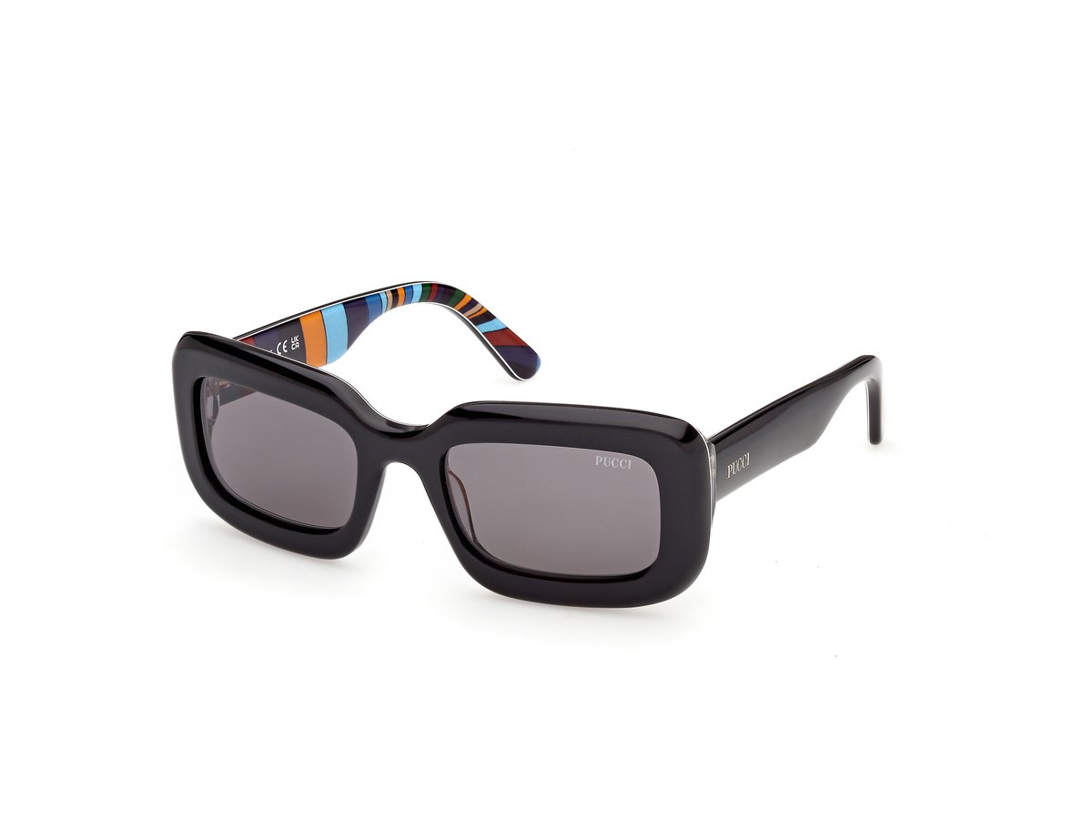 Pucci Ep0253 Dames Zonnebril Zwart Smoke/CAT3 Vrouw