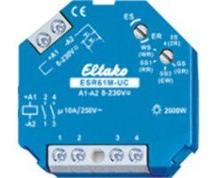 Eltako 61200301 ESR61M Stroomstootschakelaar 230 V/DC, 230 V/AC 1 stuk(s) Tijdsduur: 0.1 - 14400 s 1x NO, 1x NO