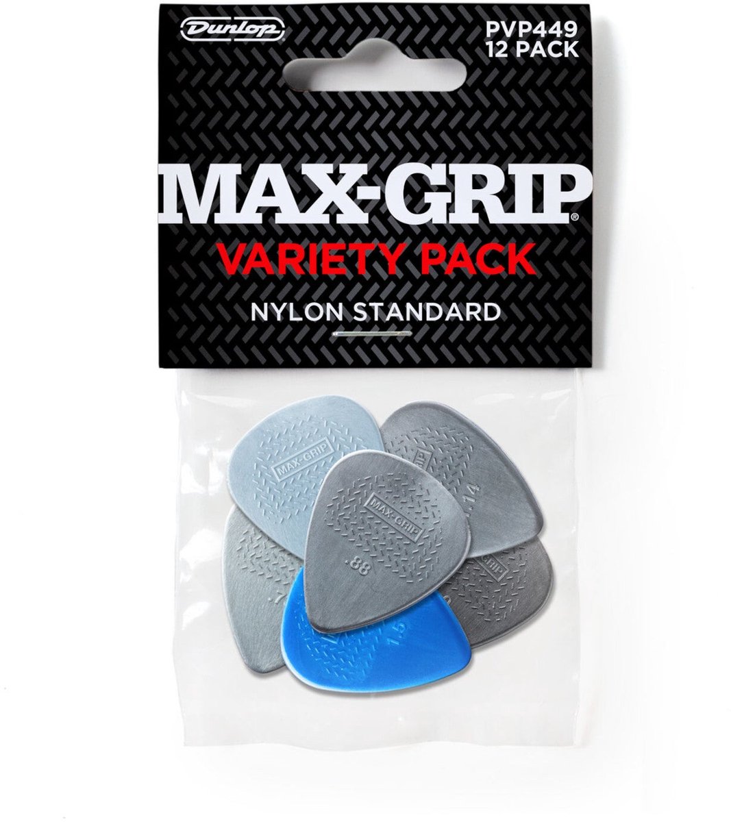 Dunlop PVP499 Max-Grip Variety Pack Nylon Standard (set van 12 stuks)